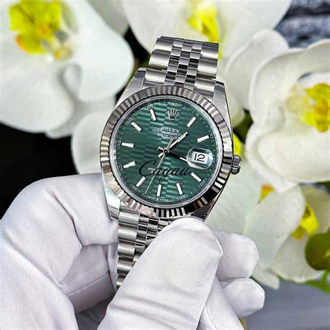 rolex datejust motif green dial|Rolex Datejust 36mm mint green.